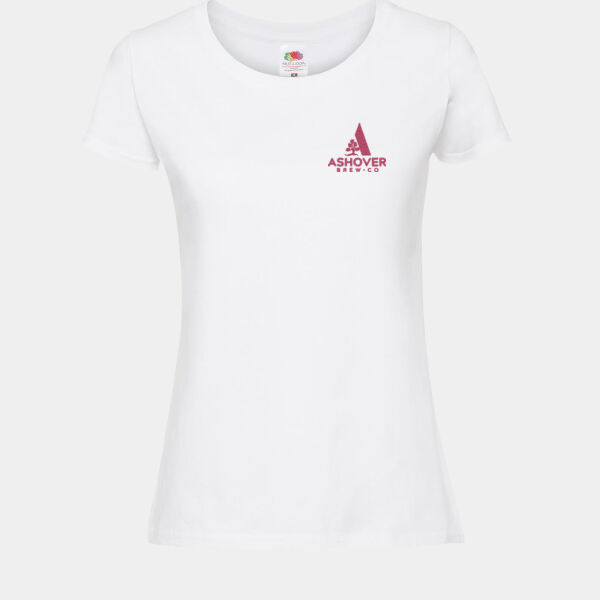 Fruit Of The Loom Lady Fit Ringspun Premium T-Shirt WHITE SS720 Thumbnail